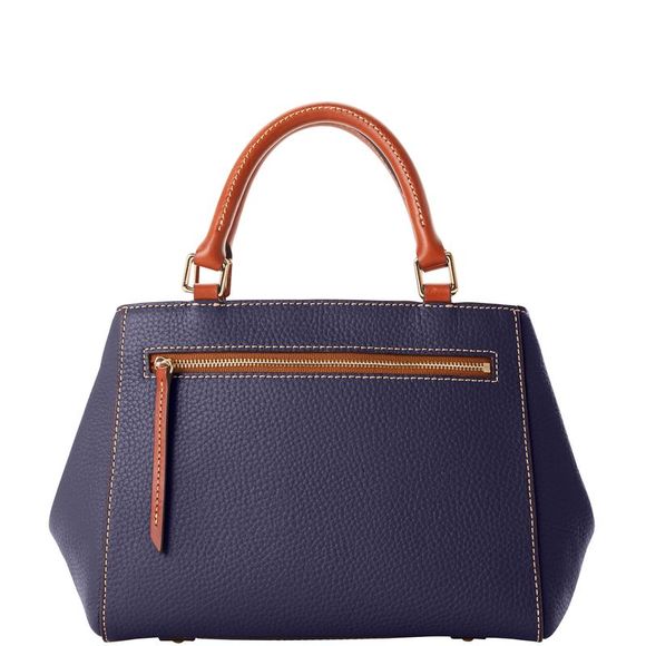 Dooney & Bourke Pebble Grain Small Zip Satchel - Midnight Blue - Picture 4 of 4